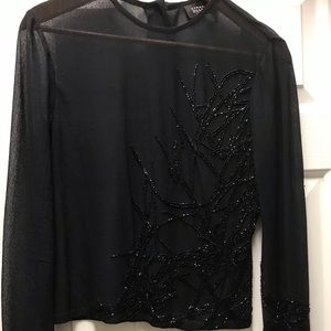 Ellen Tracy black blouse